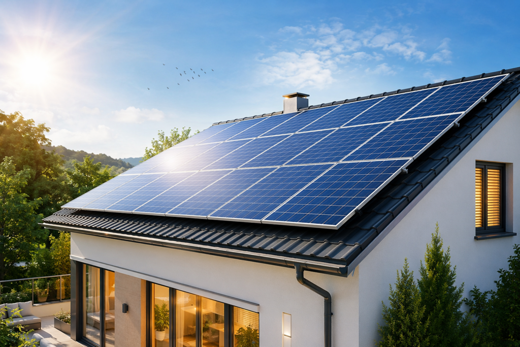 Was ist eine PV-Anlage – Photovoltaikanlage auf Hausdach zur Stromerzeugung einfach erklärt